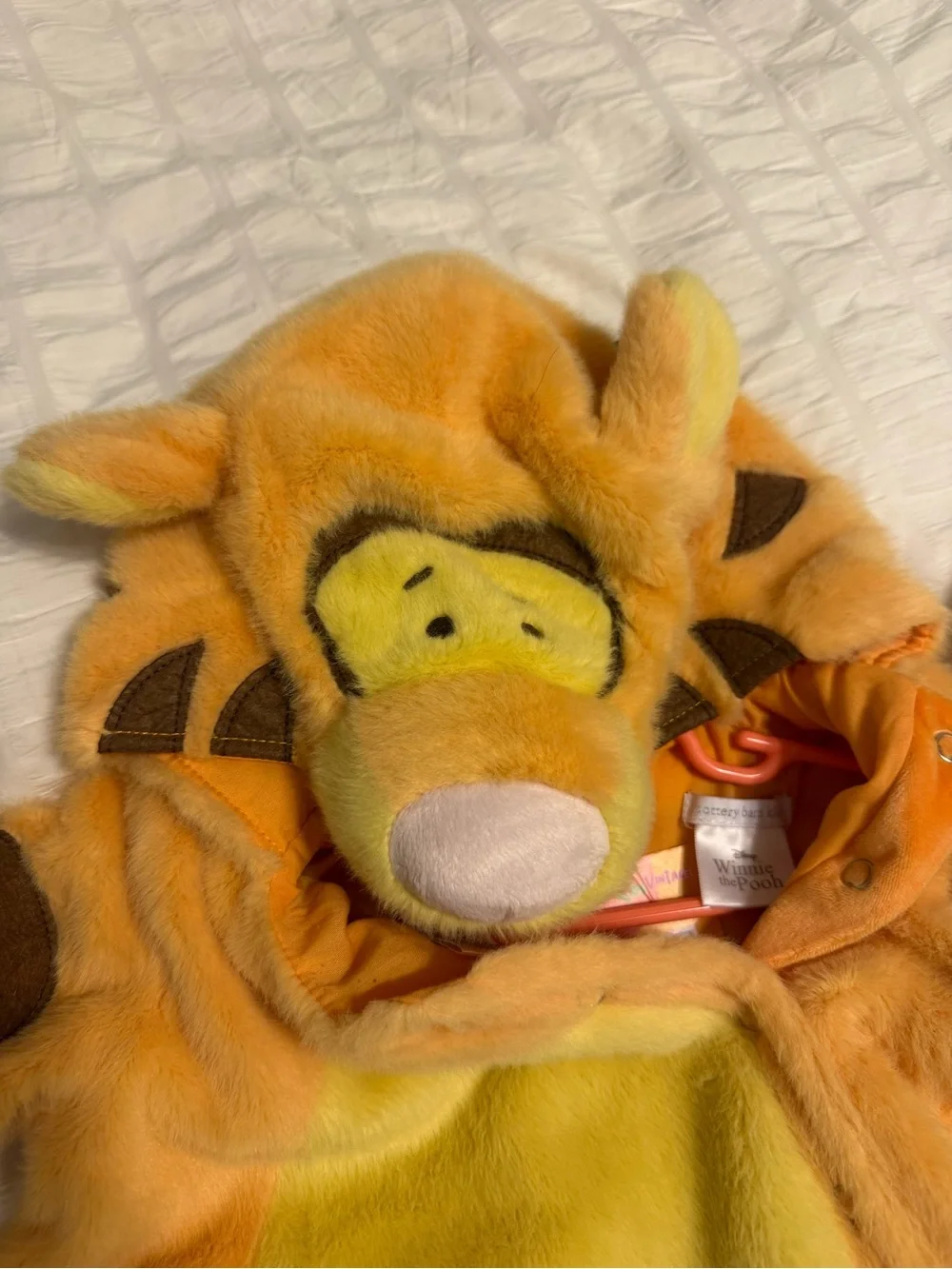 Pottery Barn Kids Orange and Yellow Tigger Plush Hooded Toy